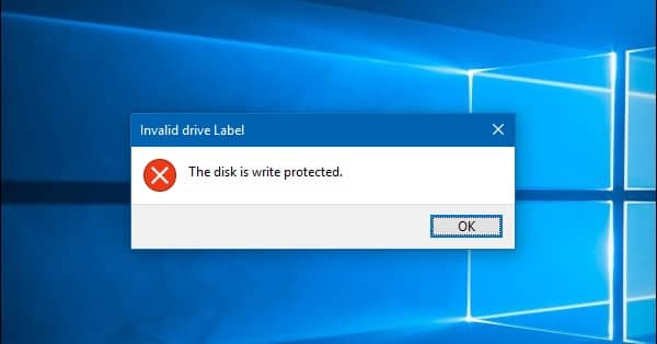 حل مشكلة the disk is write protected